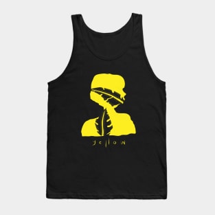 yellow girl and tropical leaf Tank Top